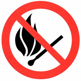 Запрещается пользоваться огнем