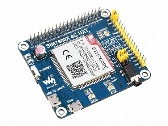SIM7600E-H 4G HAT for Raspberry Pi, LTE Cat-4 4G / 3G / 2G, GNSS, for Europe, Southeast Asia, West A