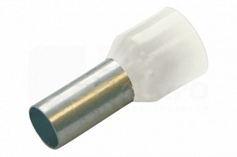 E10-15 IVORY, Наконечник трубчатый с защитой провода, 1x10.0 мм.кв., матер.: обжимной гильзы - медь