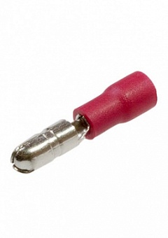 РШи-п 1.5-4/РШИп 1,25-4, разъем изолированный штекер 4 мм 0.5-1.5 кв.мм красный