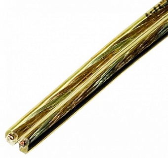 SCT-15-1.00,акуст.кабель 2х1.00мм кв.,луженный,желт-прозр.,100м на кат