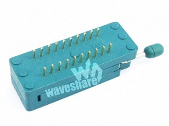 DIP 20 Pin ZIF Socket (Green), Зажим для тестирования и программирования микросхем