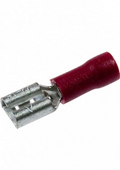 РПи-п 1.5-(4.8), Клемма ножевая изолированная штекер 4.8мм 0.5-1.5мм2 красная