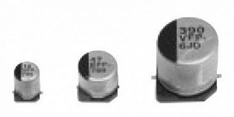 EEEFP1C101AP, электролитический конденсатор SMD 100мкФ, 16В, радиальн выв