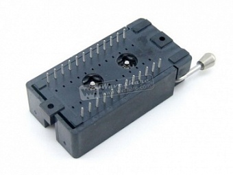 DIP 24 Pin ZIF Socket (ARIES Black), Зажим для тестирования и программирования микросхем