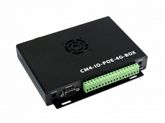 CM4-IO-POE-4G-BOX-EU, Industrial Mini-Computer Based on Raspberry Pi Compute Module 4 (NOT Included)
