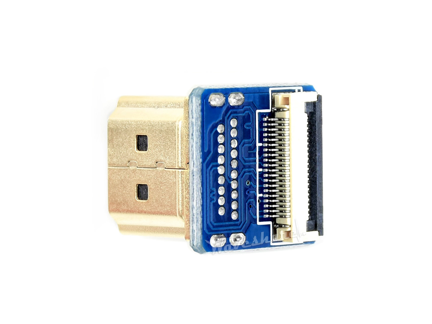Micro HDMI Adapter Horizontal, Micro HDMI-разъем для шлейфа 20-пин с шагом 0.5мм, прямой разъем