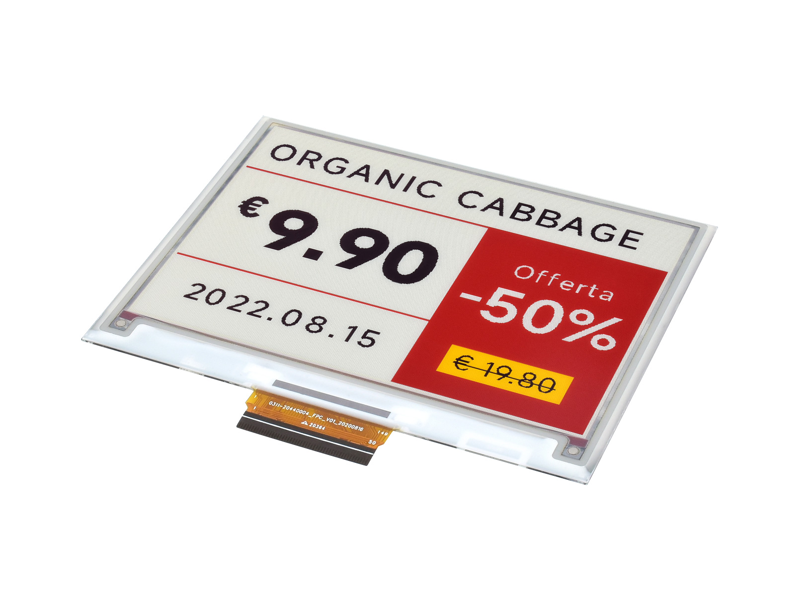 4.37inch E-Paper (G) raw display, 512 * 368, Red/Yellow/Black/White