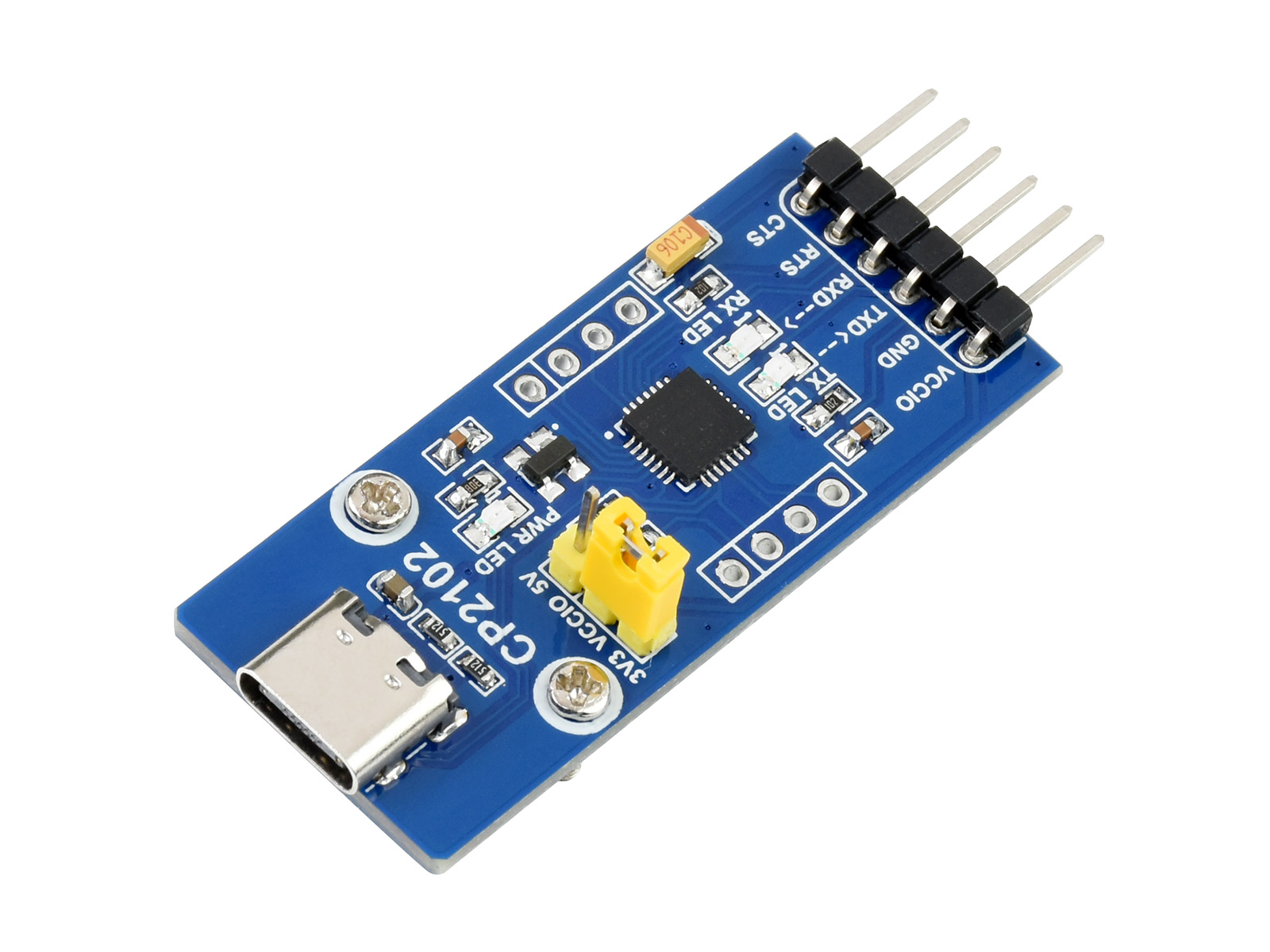 CP2102 USB UART Board (Type C), USB To UART (TTL) Communication Module,  USB-C Connector