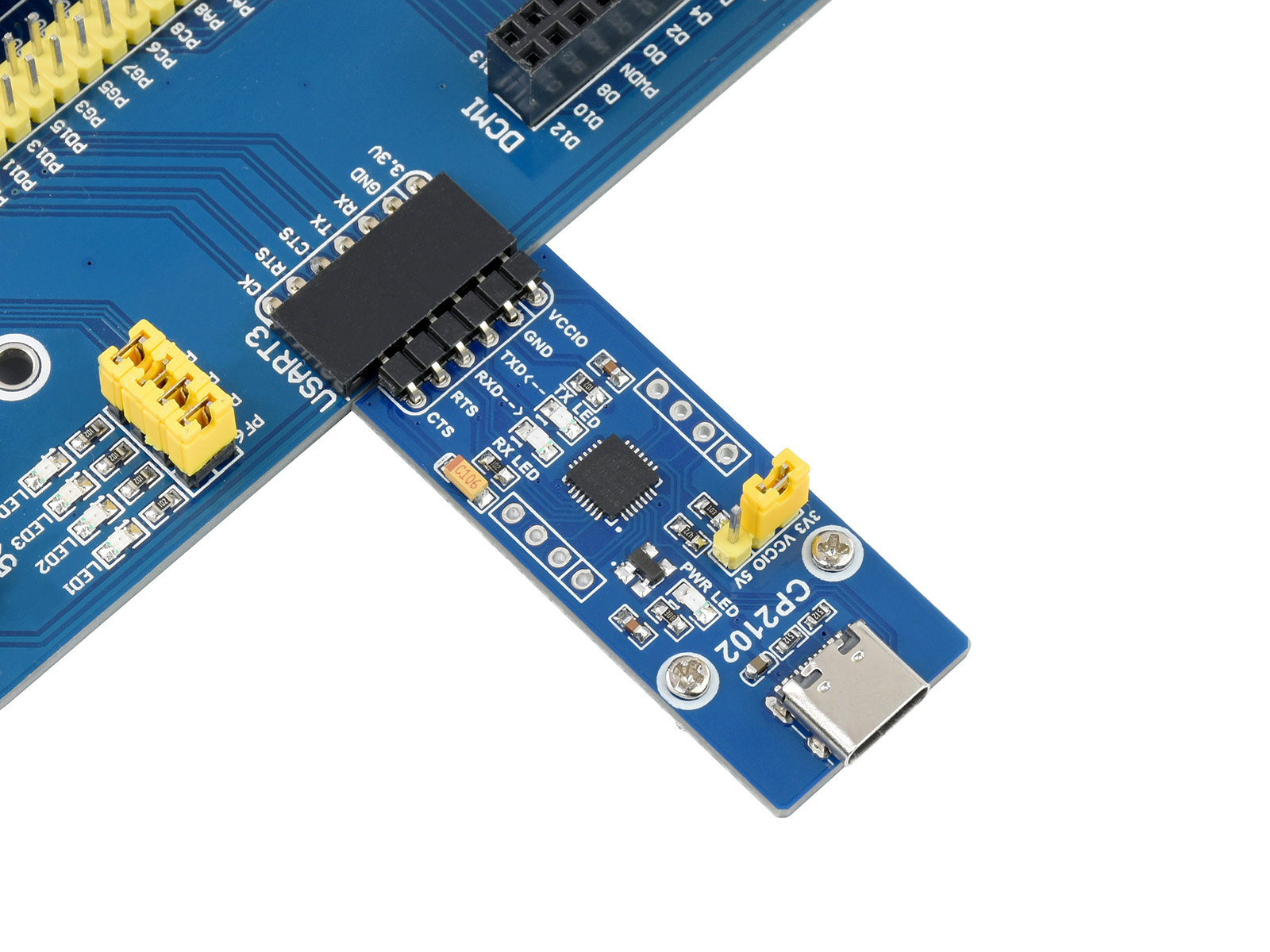 CP2102 USB UART Board (Type C), USB To UART (TTL) Communication Module,  USB-C Connector