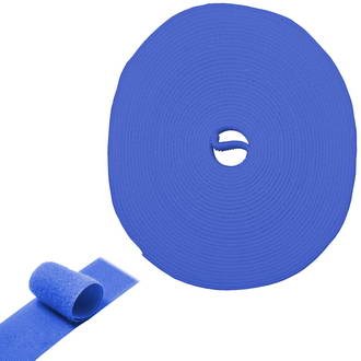 лента-липучка 5м х 20мм, синяя