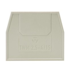 Пластина разд. TWM 2,5-4/15, Разделительная пластина, для клемм WKM 2,5… / WKM 4..., цвет: серый