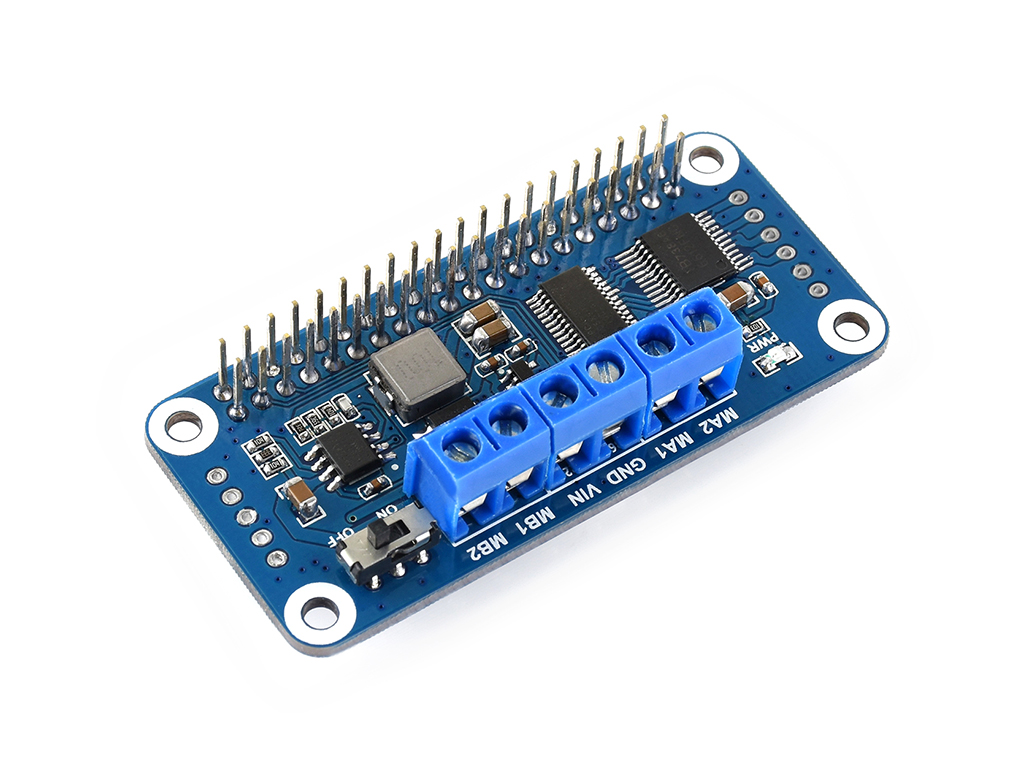 Motor Driver HAT for Raspberry Pi, I2C Interface