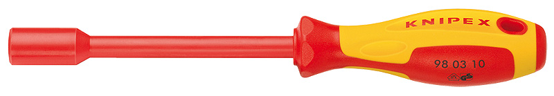 Ключ торцевой шестигранный с отвёрточной рукояткой VDE, размер под ключ 13 мм, 237 мм, диэлектрическ
