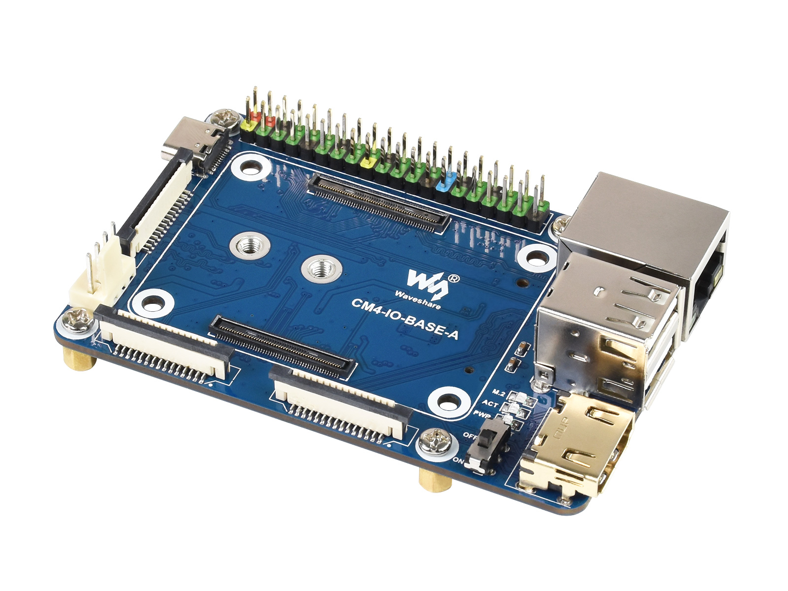 CM4-IO-BASE-A + USB HDMI Adapter, for Raspberry Pi Compute Module 4