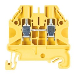 Клемма WT 4 GE, Проходная  клемма,  тип фиксации провода:  винтовой,  номинальное сечение: 4  мм кв.