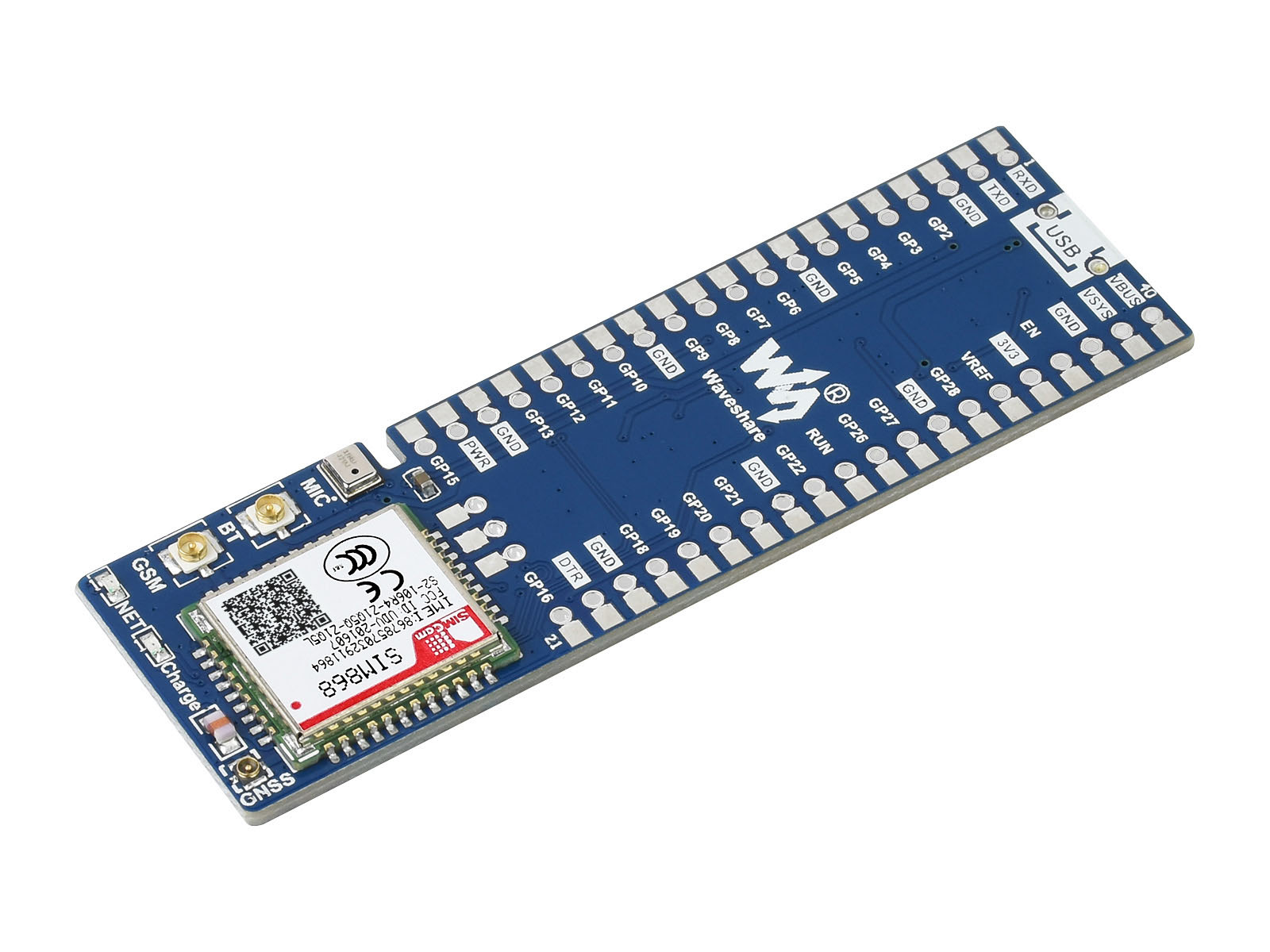 SIM868 GSM/GPRS/GNSS Module for Raspberry Pi Pico, Bluetooth Connection