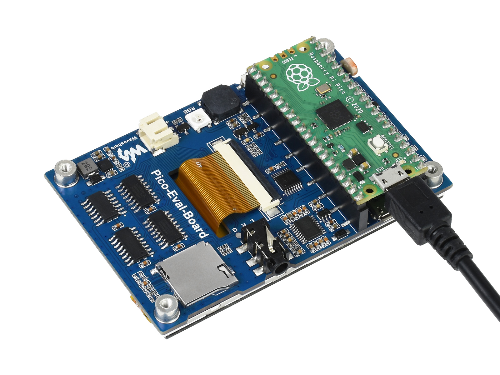 Overall Evaluation Board Designed for Raspberry Pi Pico, Misc Onboard Components