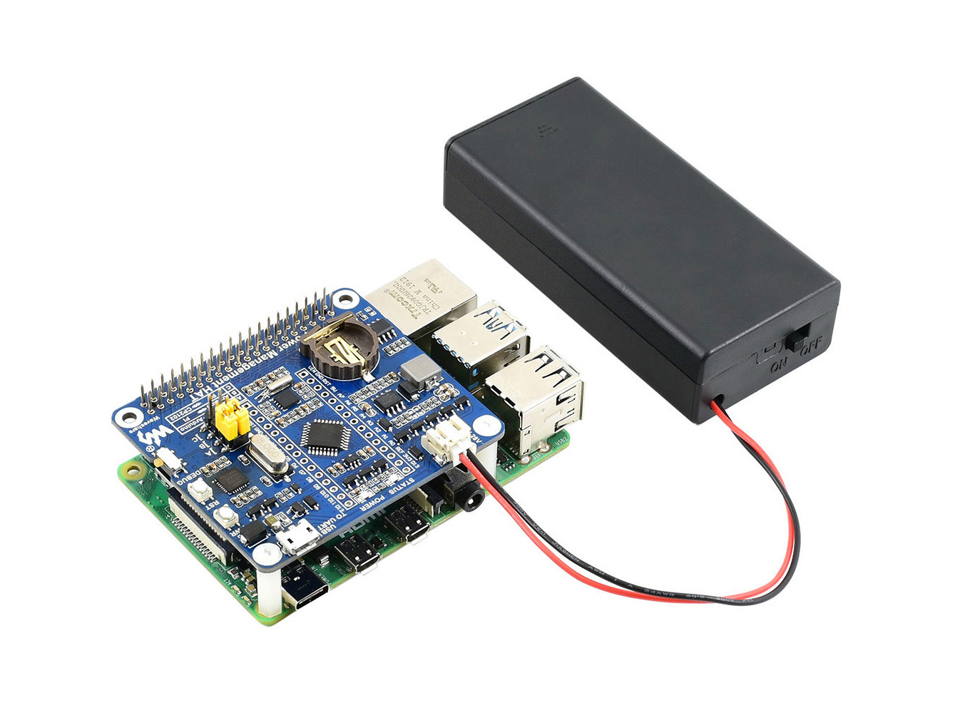 Power Management HAT for Raspberry Pi, Embedded Arduino MCU and RTC  Waveshare Electronics в каталоге интернет-магазина АО Созвездие