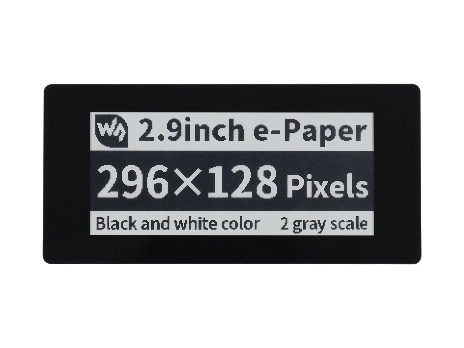 2.9inch Touch E-Paper E-Ink Display HAT for Raspberry Pi, 5-Points Capacitive Touch, 296*128, Black
