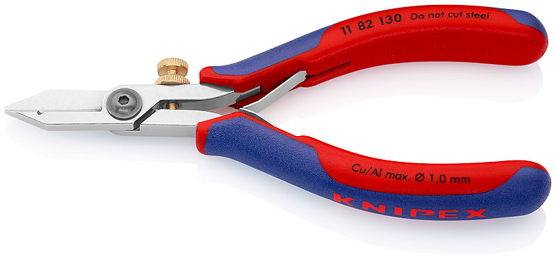 Стриппер-ножницы для электроники, для одно/много/тонкожил. кабеля, зачистка: d 0.1 - 0.8 мм, пружина