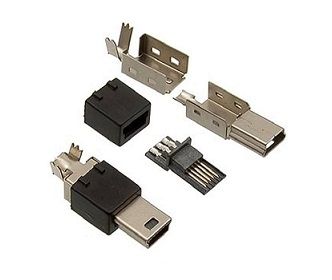USB/M-SP, Вилка miniUSB тип B под пайку на кабель