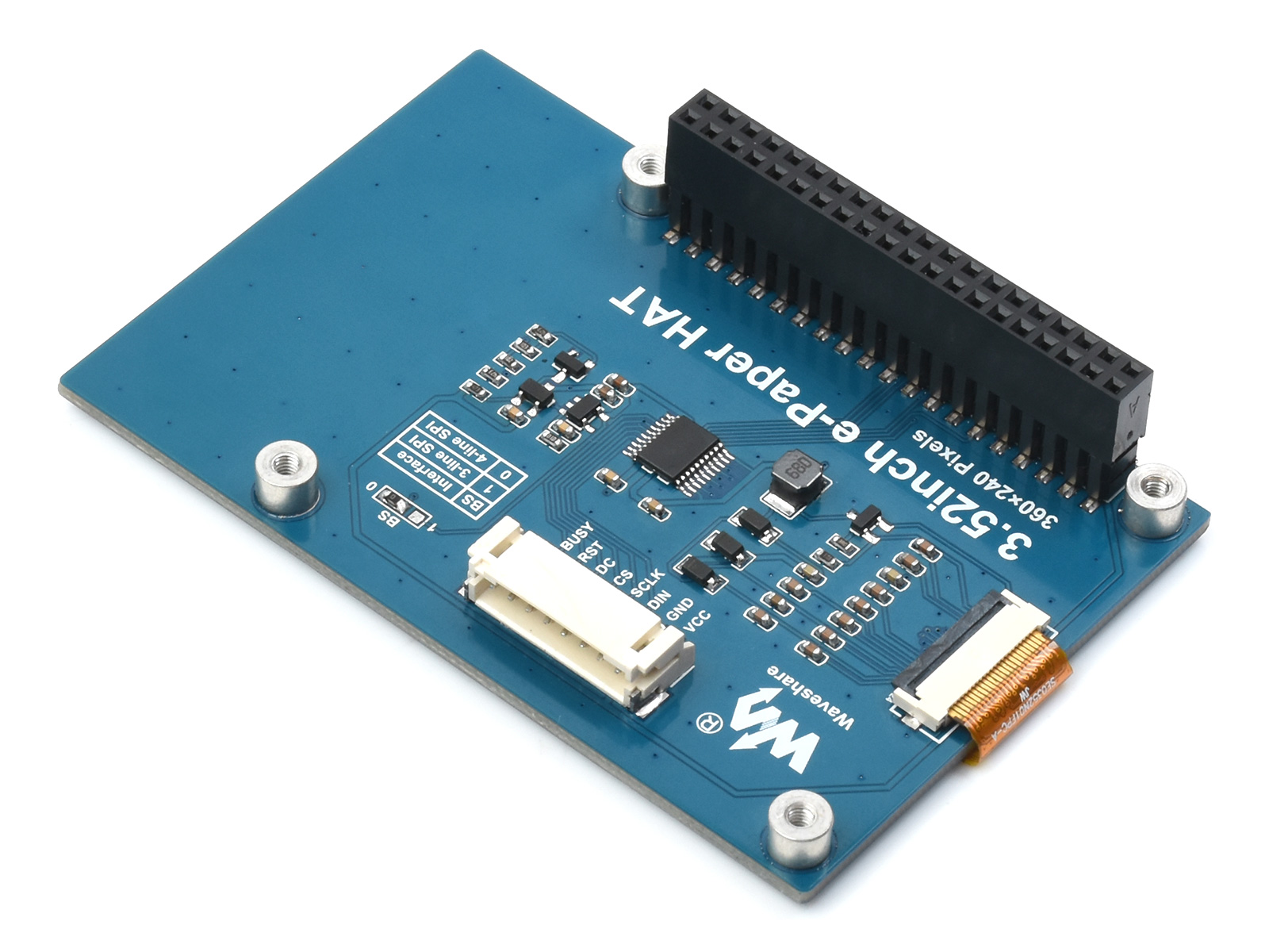 3.52inch e-Paper HAT, 360 * 240, SPI Interface