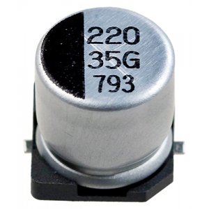 CA035M0220REG-1010 Конденсатор электролитический  SMD (1010 220мкФ 35В 20% 85гр 10x10,5мм)