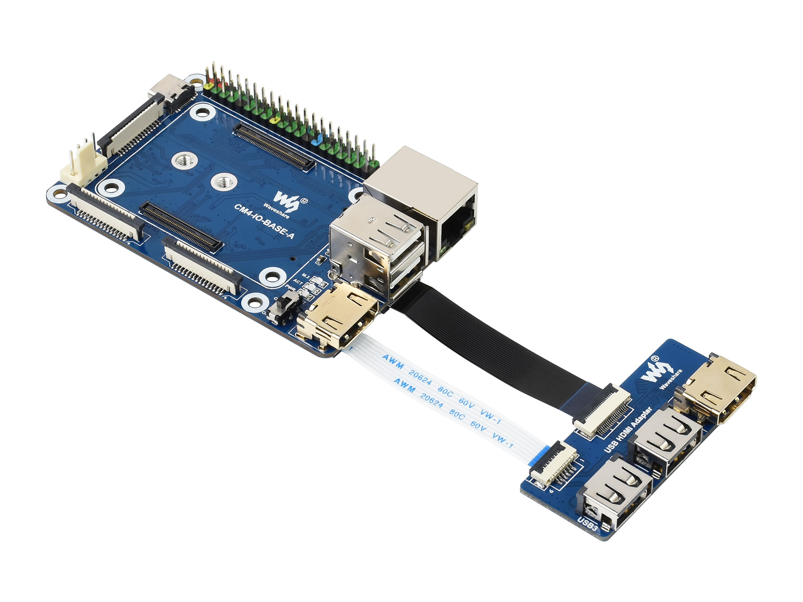 CM4 IO BASE A USB HDMI Adapter for Raspberry Pi Compute Module 4 Waveshare Electronics