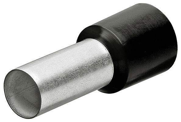 Гильзы контактные с пластиковым изолятором, чёрные, 1.50 кв. мм (AWG 15), 200 шт, 14 мм