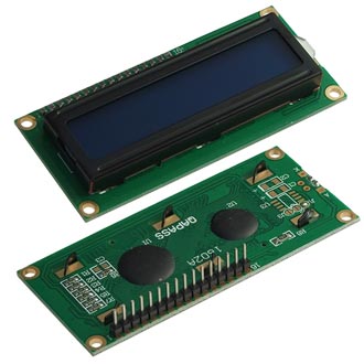 LCD-1602, Дисплей ICSP с клавиатурой 1,4'', 16х2 символов, размер символов: 2.95 ×