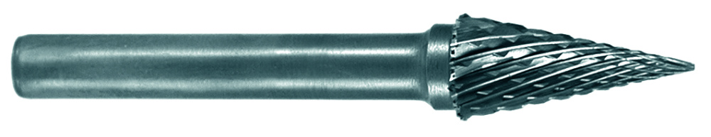 Борфреза по металлу коническая с заострёнными концами (тип M), карбид вольфрама, d 8 мм, для обработ