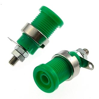 Z012 4mm panel jack GREEN