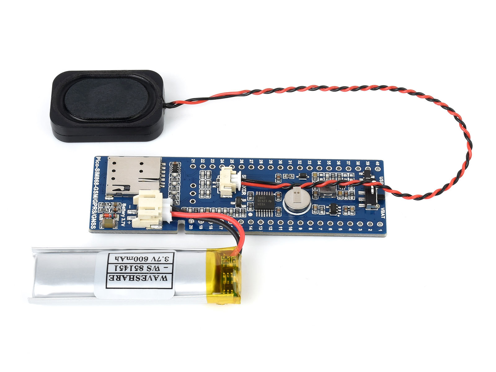 SIM868 GSM/GPRS/GNSS Module for Raspberry Pi Pico, Bluetooth Connection  Waveshare Electronics в каталоге интернет-магазина АО Созвездие