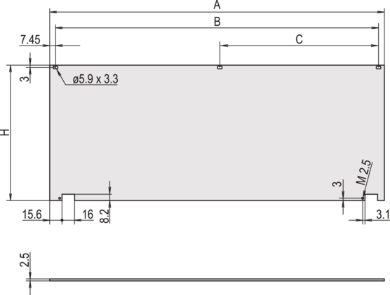 Panel bottom