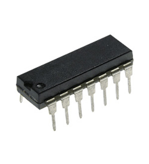 74HC75 (КР1564ТМ7), Микросхема двойной двухбитный бистабильный регистр (DIP16)