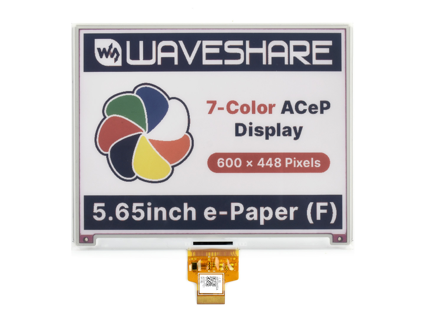 5.65inch ACeP 7-Color E-Paper E-Ink Raw Display, 600*448, without PCB