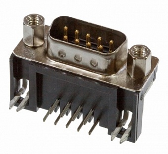 2301843-2, Разъем AMPL PLUG HD20 R/A 9P, B/L,4-40 S/LOCK