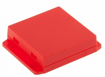 NUB808023RD, Корпус для РЭА 80x80,6x23,5мм (пласт., с фланцами, красный)