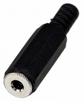 1-081, (NP-306), Гнездо аудио 3.5мм гн стерео пластик на кабель
