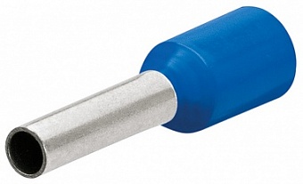 Гильзы контактные с пластиковым изолятором, синие, 2.50 кв. мм (AWG 13), 200 шт, 16 мм