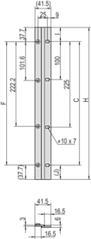 20838-086, ADAPTOR BRACKET 6U 19/METR.