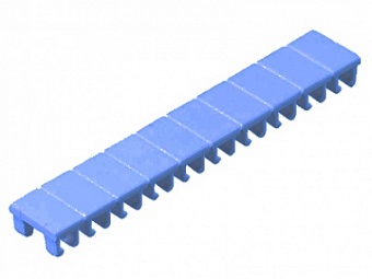 Шильдик 9705 A / 6 / 10 BLUE, Маркировка для клемм сечением 4 мм.кв., шириной 6 мм, 10 шильдиков, си