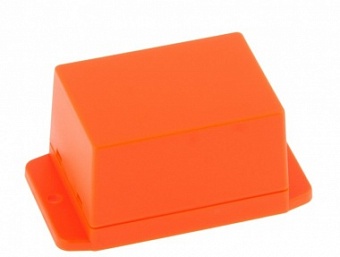 NUB705042OR, Корпус для РЭА 70x50,4x42мм (пласт., с фланцами, оранжевый)