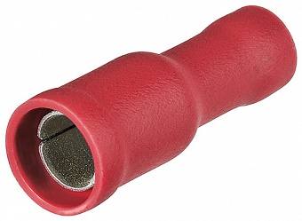 Гильзы трубчатые, изолированные, красные, d штекера 4 мм, 0.5 - 1.0 кв. мм (AWG 20-17), 100 шт