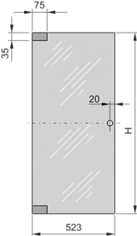 22117-228, DOOR FULLY GLAZED 38U6 180DEG