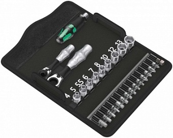 Kraftform Kompakt Zyklop Mini 2 Набор инструментов, включающий 2 трещотки, биты, головки и ручку-дер