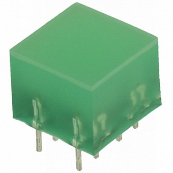 L-875/4GDT, светодиодный индикатор зеленая 10х10мм 10мКд