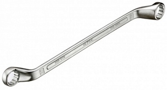 Ключ гаечный накидной изогнутый 75°, 16х17 мм