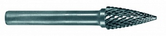 Борфреза по металлу параболическая с заострёнными концами (тип G), карбид вольфрама, d 10 мм, для фи